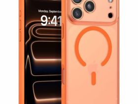 Чехол-накладка KWI-NI Iceguard Magsafe для iPhone 17 Pro Max пластиковый (оранжевый)
