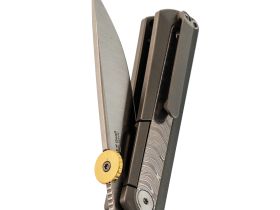 Складной нож Kizer Quoll, сталь S45VN, рукоять Titanium&Rainbow Damascus