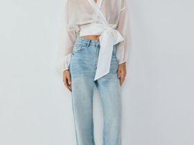 Блузка из лиоцелла на запах, Белый