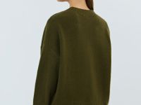 Джемпер из мягкой пряжи с шерстью, Зеленый