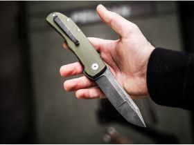 Складной нож Boker Tac-Master, сталь Nitro-V, рукоять микарта, зеленый