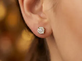 Пусеты из желтого золота э0312пс10153800