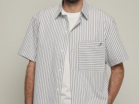 Рубашка с коротким рукавом свободного силуэта