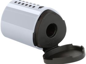 Точилка пластиковая Faber-castell "Grip 2001 Mini" 1 отверстие, контейнер, серебряная