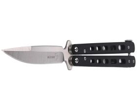 Нож-бабочка (балисонг) Boker Plus Balisong, сталь 440C, рукоять G-10, чёрный