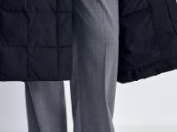 Стеганое утепленное пальто с капюшоном