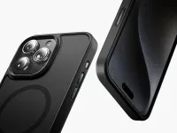 Чехол-накладка Mosbros Mag Comfortable для Apple iPhone 15 Pro пластиковый прозрачно-черный (черная рамка)