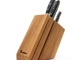 Подставка универсальная для 4 ножей Woodinhome, дуб