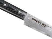 Нож кухонный "Samura 67" для нарезки  195 мм, дамаск 67 слоев, микарта