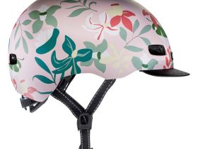 Nutcase Шлем защитный Nutcase Little Nutty Leaf It, цвет Розовый-Зеленый, ростовка XS