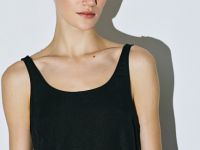 Льняное платье на широких бретелях, Черный