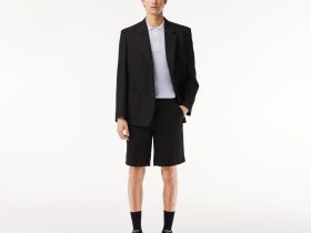 Мужские хлопковые шорты Lacoste прямого кроя