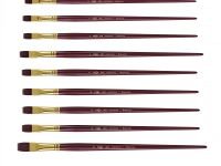 Кисть синтетика №22 плоская Гамма "Вернисаж" длинная ручка