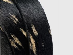 Ремень из натуральной кожи с ворсом, Черный