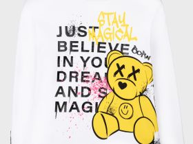 Фуфайка трикотажная для девочек (футболка с длинными рукавами)