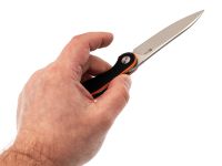 Складной нож Снайпер Техно, сталь N690, рукоять G10 черно-оранжевый