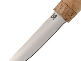 Кованый нож Северный малый, сталь 65Х13, карельская береза