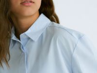 Укороченная рубашка для девочек, Голубой