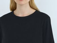 Платье-футболка с разрезом, Черный