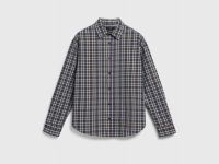 Рубашка из хлопка в клетку, Серый