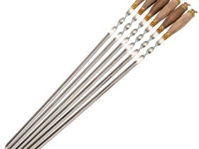 Набор из 6-ти шампуров Зверь, латунь