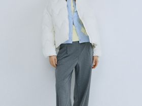 Короткая утеплённая куртка, Бежевый