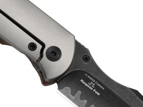 Складной нож Kizer Harpoon Fold, сталь ламинат, рукоять титан/микарта, коричневый
