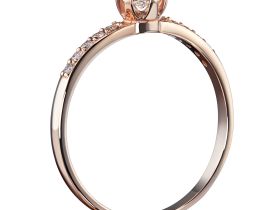Кольцо из красного золота с бриллиантами э0201кц01159900