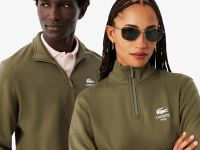 Свитшот Lacoste унисекс с застежкой-молнией с высоким воротом