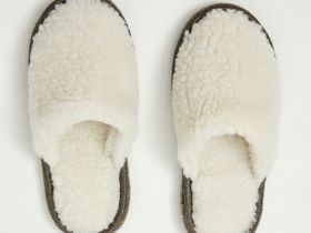 Тапочки шерстяные белые
