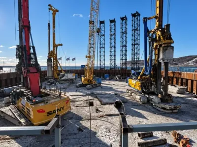 Мостовой переход через Лену в Якутии вступил в ключевую фазу строительства / ЯСИА   