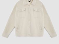 Жакет с высоким ворсом и нагрудными карманами