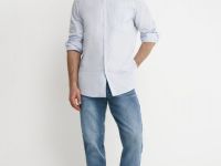 Зауженные джинсы, Голубой