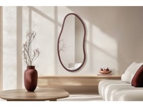 Зеркало настенное Эйдис Бордовый 45x90