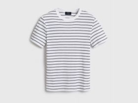 Футболка в рубчик, Белый