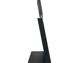 Подставка для ножей магнитная Woodinhome KS002LSOBL, дуб, черный