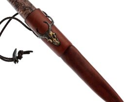 Нож Финка Том, сталь Elmax, рукоять карельская береза