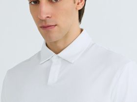 Поло из мерсеризованного хлопка, Белый