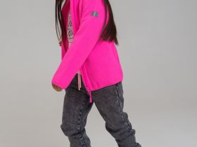 Толстовка из флиса на молнии для девочки