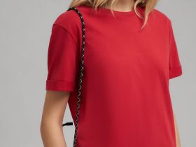 Футболка свободного кроя из джерси