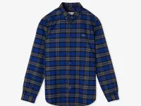 Мужская клетчатая рубашка Lacoste приталенного кроя