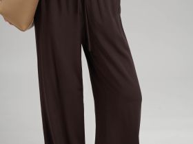 Легкие брюки-палаццо с эластичным поясом