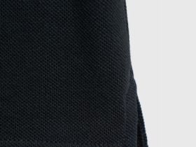 Поло из плотного хлопка, Черный