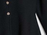 Кардиган на пуговицах с баской, Черный