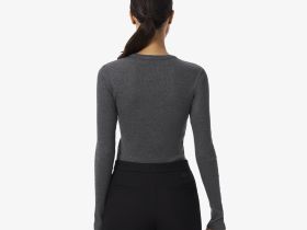 Женская футболка Lacoste приталенного кроя с длинными рукавами