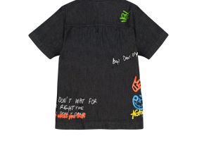 Сорочка текстильная джинсовая для мальчиков