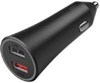 Автомобильное зарядное устройство Xiaomi Mi USB/USB 37 Вт Чёрное