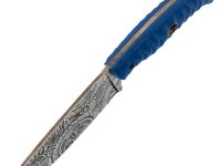 Скелетный нож Волчий Век Шихан "Маори" Custom, сталь PGK, рукоять G10, синий