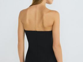 Корсетный топ из поливискозы, Черный