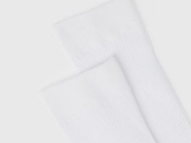 Носки в рубчик, Белый